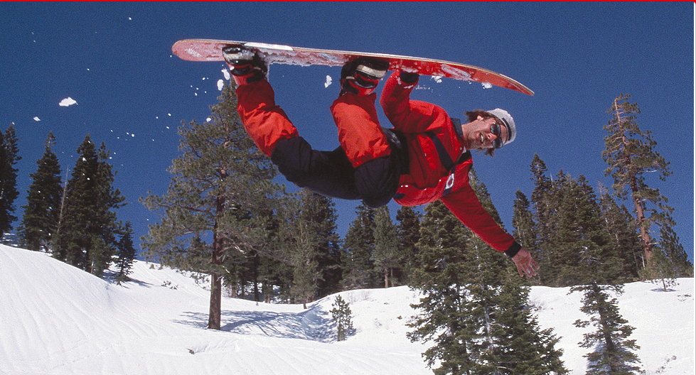 Terry Kidwell høster en smuk backside air anno 1986 (Photo: Sims Snowboards)